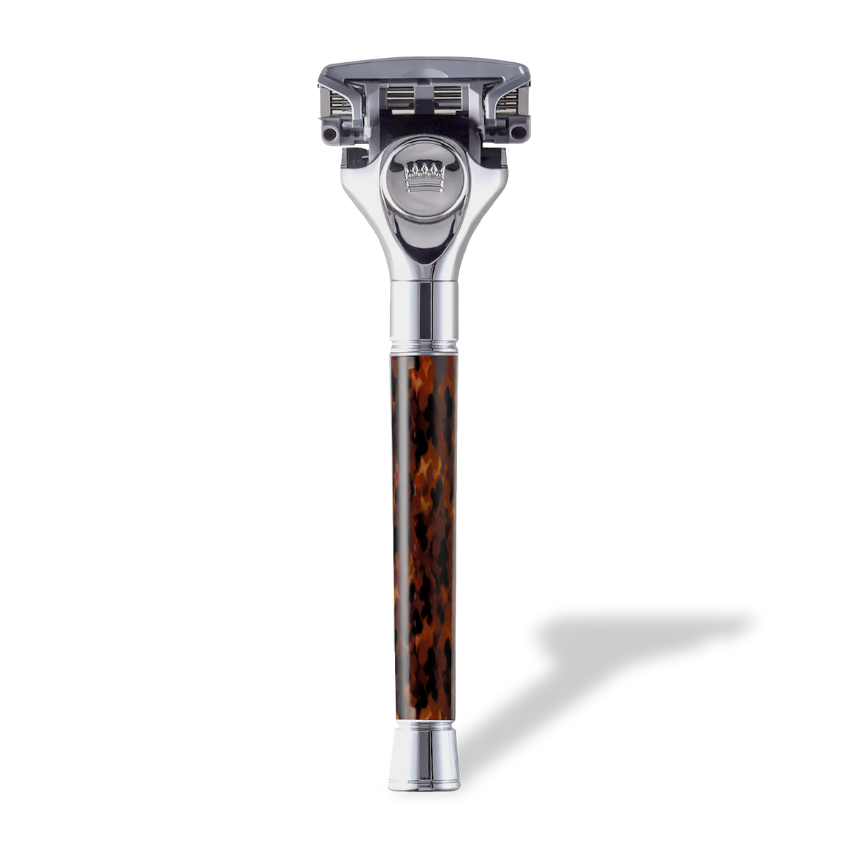 Front view of Cremo Tortoiseshell Razor.