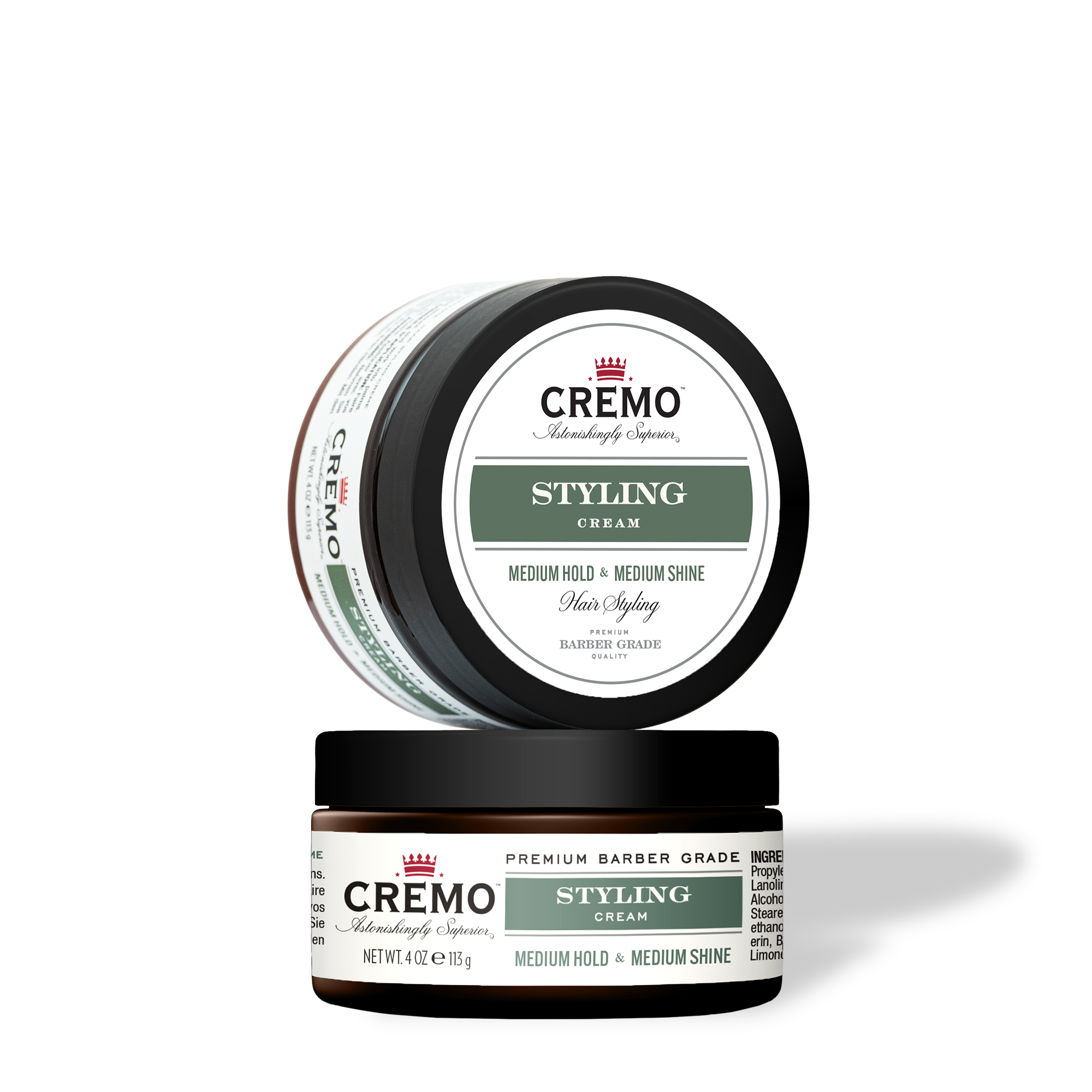 Front view of Cremo Styling Cream.