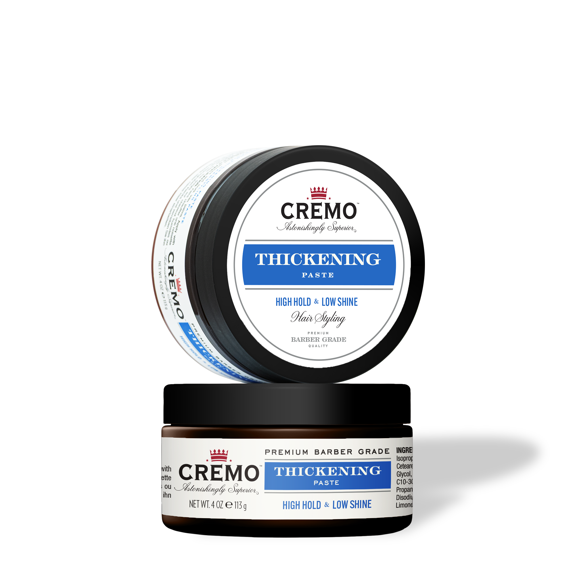 Front view of Cremo Thickening Paste.