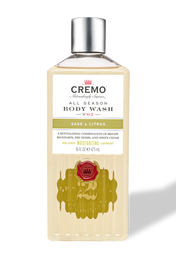 Front view of Cremo Sage & Citrus Body Wash, 473 mL bottle.
