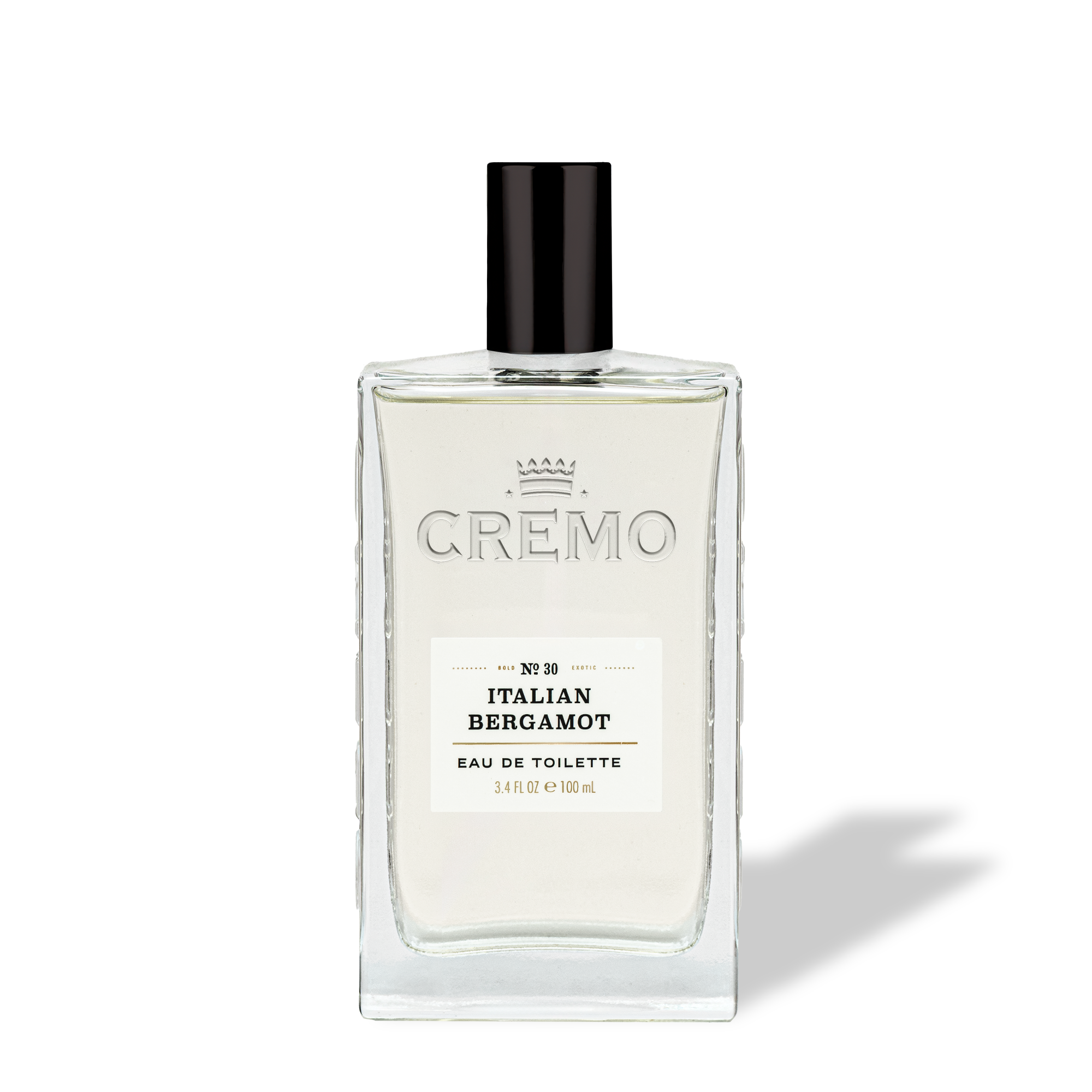 Front view of Cremo Italian Bergamot Eau De Toilette 100ml.
