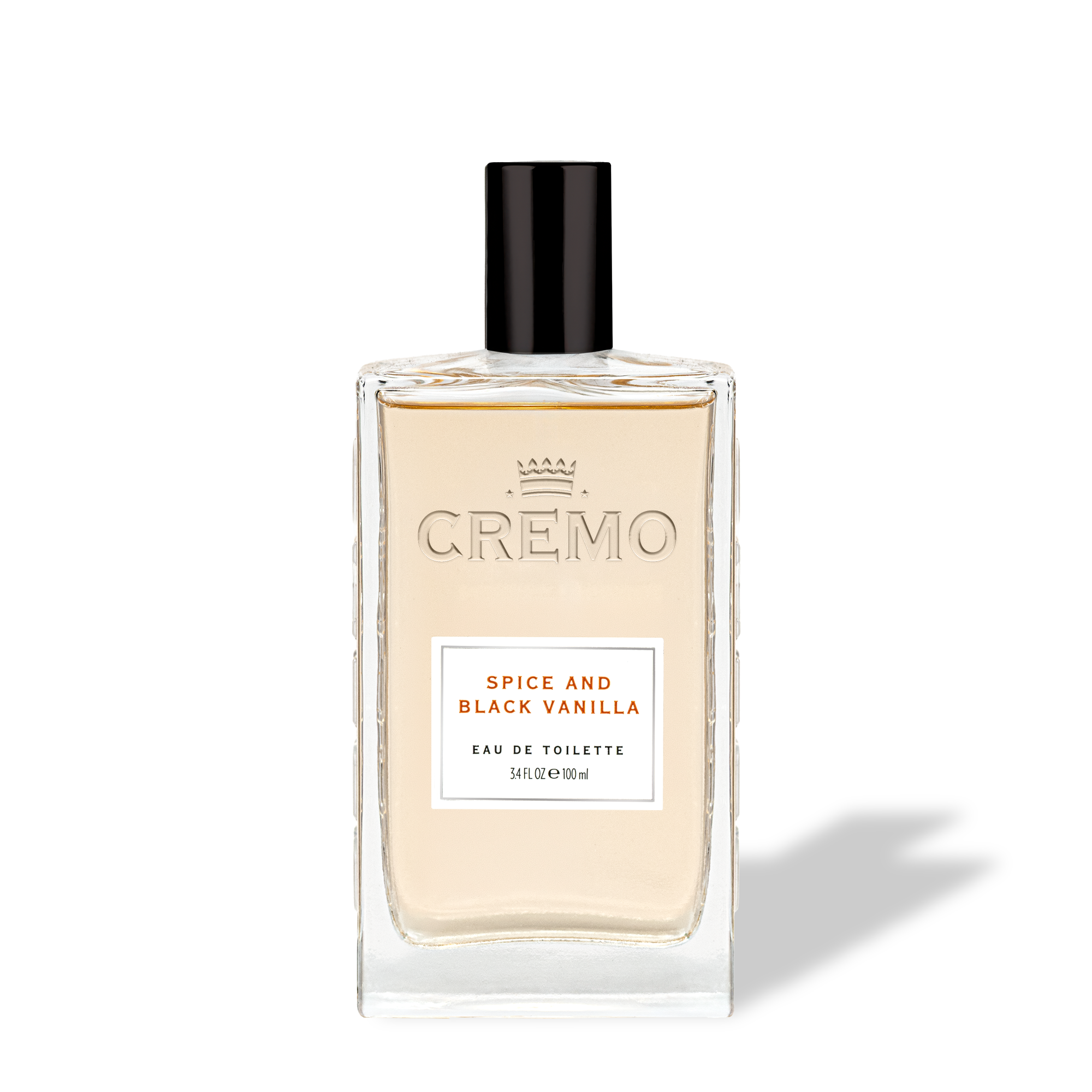 Front view of Cremo Spice & Black Vanilla Eau De Toilette 100ml.