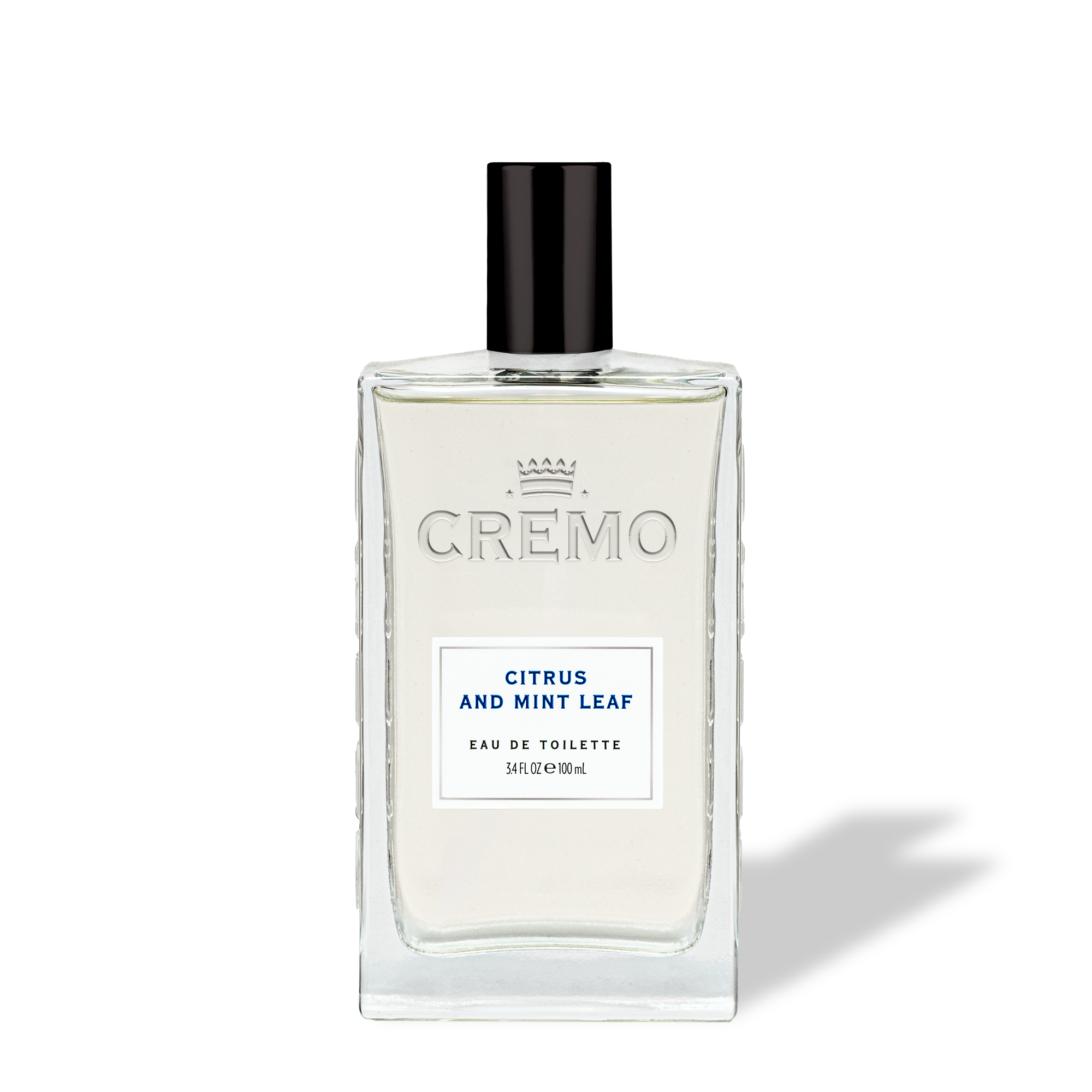 Front view of Cremo Citrus & Mint Leaf Eau De Toilette 100ml.