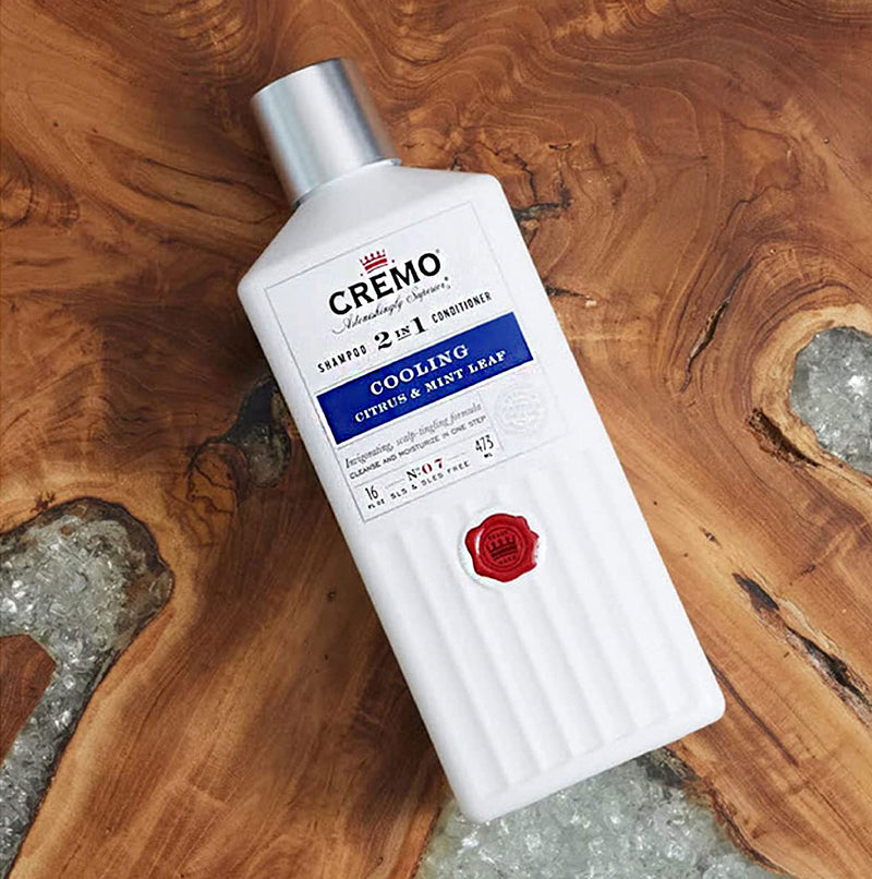 Upgrade to Barber Grade  Cools and invigorates hair and scalp for clean, refreshing moisture in a 2-in-1 Shampoo & Conditioner. This ultra-rich lathering formula thoroughly cleanses and moisturizes in one easy step, leaving hair looking and feeling tip-top.