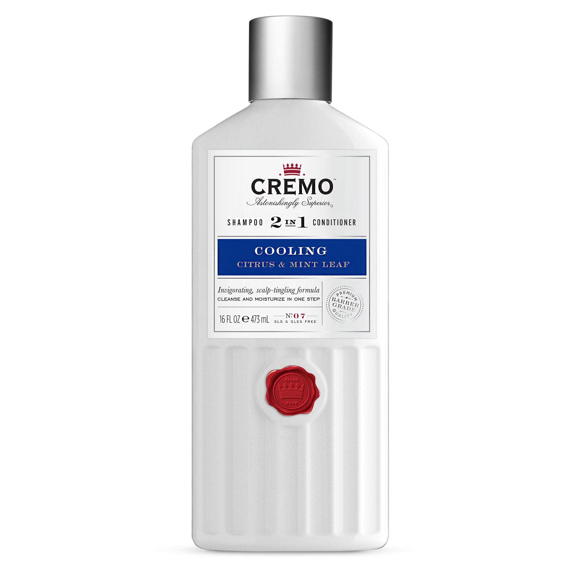 Upgrade to Barber Grade  Cools and invigorates hair and scalp for clean, refreshing moisture in a 2-in-1 Shampoo & Conditioner. This ultra-rich lathering formula thoroughly cleanses and moisturizes in one easy step, leaving hair looking and feeling tip-top.