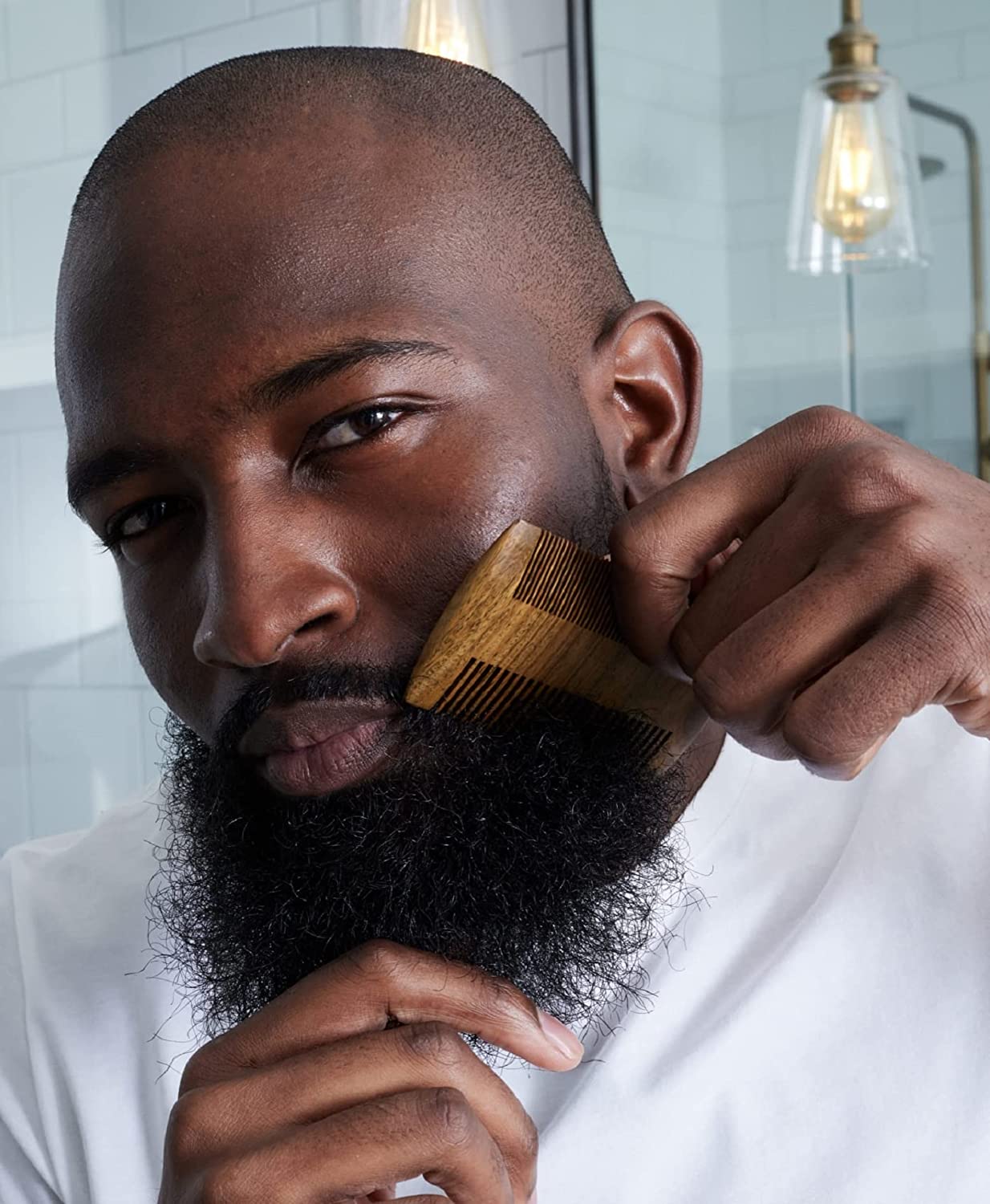 Beard Oil Curly Beard Comb Beard Straightener Brush Beard Balm